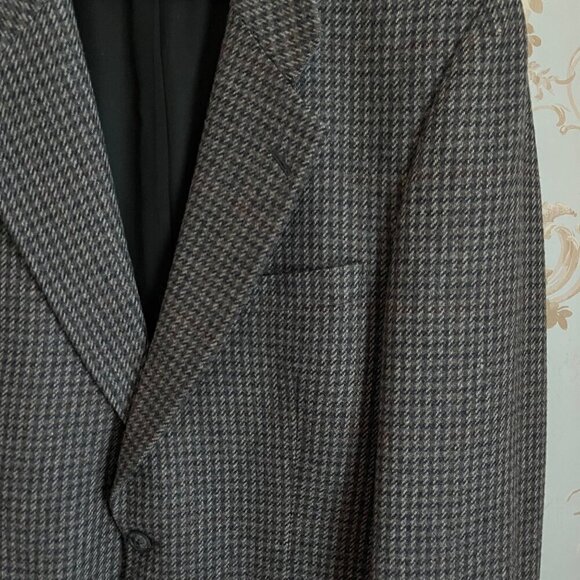 Vintage Burberrys Houndstooth Sport Coat Size 42 100% Wool Quiet Luxury Classic - Picture 4 of 16